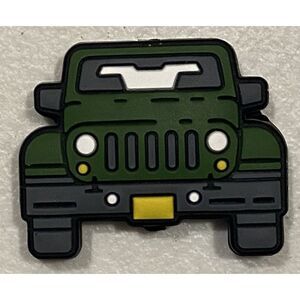 Jeep Silicone Focal Beads Lot of 4 - 0.98" x 1.22" Green FB004